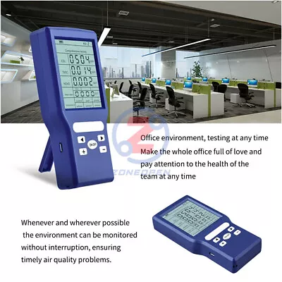 Portable CO2/TVOC/HCHO PPM Meters Gas Analyzer Air Quality Tester Detector • $28.82