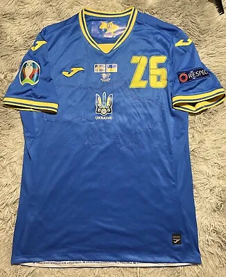 Ukraine National Team Match Issue Worn Jersey Dovbyk #26 Girona Euro Vs Sweden • $441.55