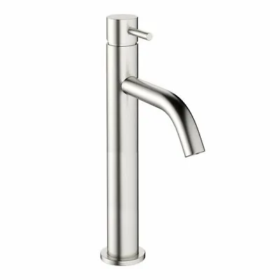 Crosswater Mpro Brushed Steel Tall Mono Basin Mixer Tap Pro112dnv Bathroom Acces • £165