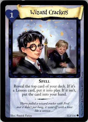 Wizards Harry Potter Trading Card Game (2001) Wizard Crackers Spell No. 112 • £1