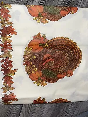 Tablecloth Fall Autumn Pumpkin Harvest 54 X 90 Oblong Thanksgiving Vinyl • $15