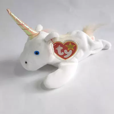 TY Beanie Baby MYSTIC The Unicorn 1994 Iridescent Horn Rainbow Mane Tail Retired • $3.99