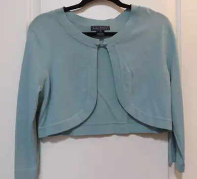 Jessica Howard Shrug 3/4 Sleeve Seafoam Green Blue 12p Nwt • $15.39