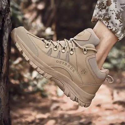 Men's Desert Hiking Sneaker Lace Up Military Fashion Combat Army Shoes Outdoor • $44.10