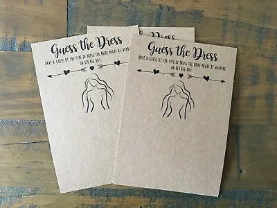 X10 Guess The Dress Hen Party Bridal Shower Game Activity Cards A6 • £3.69