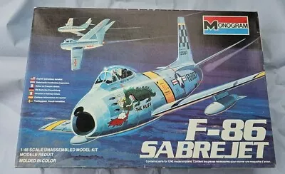 Vintage Monogram 1/48 Scale  F-86 Sabre Jet #5427 • $28