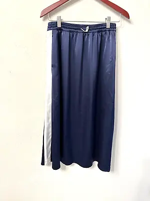 Tory Burch Sport Size S Satin Skirt With Pockets Navy With White Stripe • $20