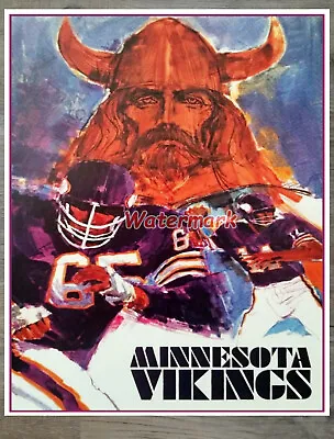 NFL Vintage Minnesota Vikings Poster Print Color 16 X 20 REPRINT Photo Picture • $24.99