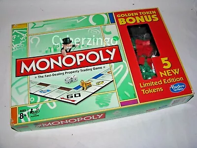 Monopoly Game Golden Tokens Bonus 5 New Limited Edition Tokens Preowned • $20.31