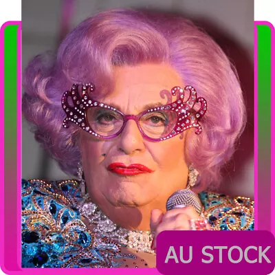 Dame Edna Everage Aussie Fancy Costume Party Wig + Glasses Drag Queen Celebrity • £15.89