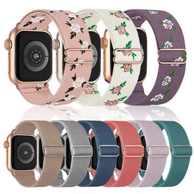 $10.99 • Buy For Apple Watch IWatch Band Ultra 8 7 SE 6 5 4 3 2 Nylon Elastic Strap 38mm 49mm