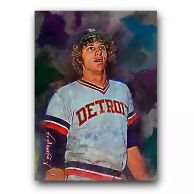 Mark Fidrych #14 Art Card Limited 23/50 Edward Vela Signed (Detroit Tigers) • $5.99