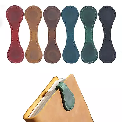 Leather Magnetic Bookmark Creative Cute Book Holder Memo Mark • $5.85