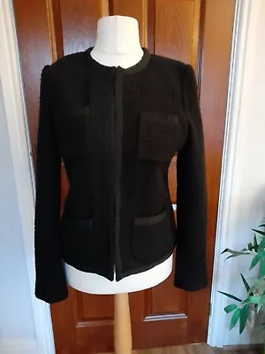 Laura Clement Black Boucle Jacket Size 10 • £35