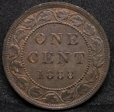 1 Cent 1888. Canada QUeen Victoria. KM-7 EF. • £35
