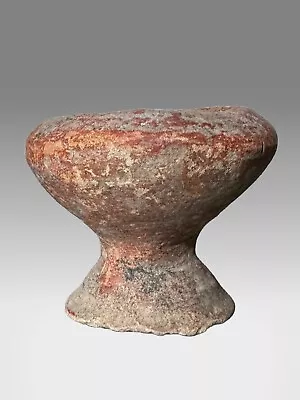 Ancient Mayan Pottery Censer Incense Pot 2 3/4” Tall 3 1/4” Wide • $185