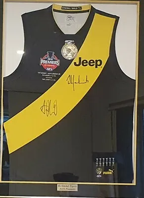 Richmond Premiers 17/19 Signed Cochin & Hardwick Framed Jumpers  • $1200