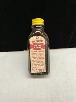 Vintage Miniature Watkins Cough Syrup 1/2 Oz Bottle With Label • $24
