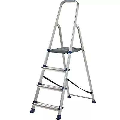 Werner Aluminium 4 Tread Platform Step Ladder With High Handrail • £49.99