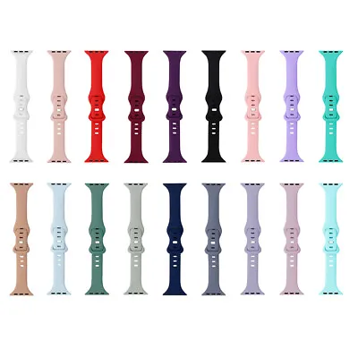 $1.99 • Buy Apple Watch Band Silicone IWatch Band Strap Series 7 6 5 4 3 2 38/40/41/42/44/45