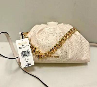 Michael Kors Nola Small Women Chain Clutch Crossbody Shoulder Bag Handbag Purse • $116