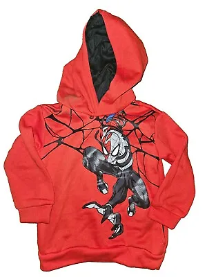 NWOT Marvel Comics Spider-Man Maximum Venom Pullover Hoodie Sweatshirt Kids Sz 4 • £12.97