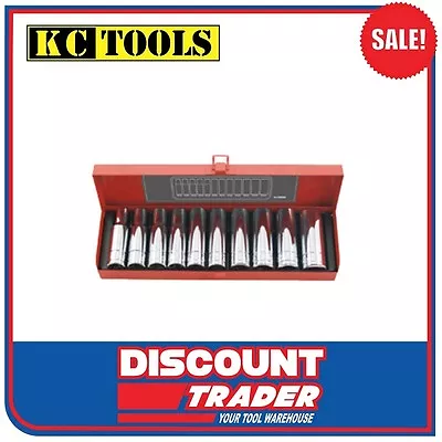 KC Tools Deep Socket Set 10 Piece Imperial/SAE 1/2″ Drive - A13694 • $79