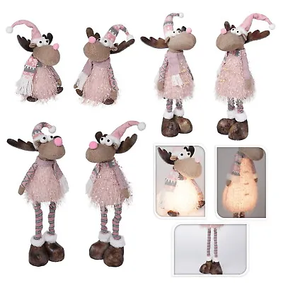 £11.99 • Buy Christmas LED Reindeer Light Up Decorations Doll Ornament Figurine Xmas Plush