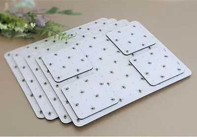 Set Of 4 Bee Print Placemats & Coaster Table Mats Wedding Dining Decor Gift Home • £15.67