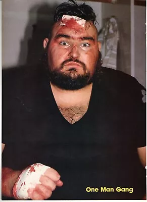 Wccw World Class Championship Wrestling Mag Page Pinup (1985) One Man Gang Moon • $6.99