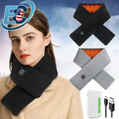 Electric Heated Scarf USB Rechargeable Neck Heating Pad Winter Warmer Wrap Shawl • $18.99