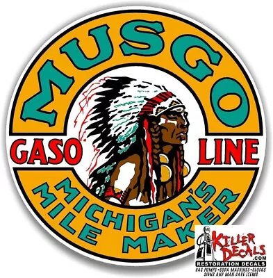 12  1930-40 Musgo Gasoline Decal For Oil Can / Gas Pump / Lubster • $8.99