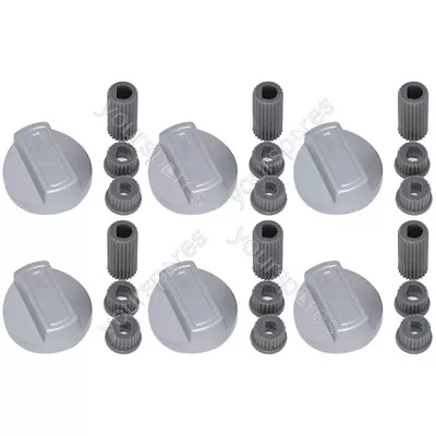 6 X Universal Stoves Belling Silver Chrome Cooker Oven Hob Control Knob • £8.69