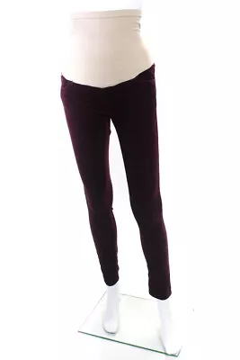 AG Adriano Goldschmied Womens Maternity Stretch Fit Velvet Pants Red Size 26 • $34.01