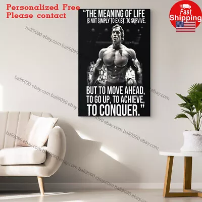 Gym Wall Art Arnold Schwarzenegger Motivational Poster Home Decor No Frame • $13.92