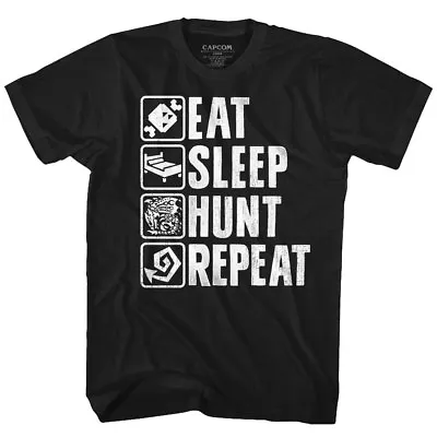 Monster Hunter Capcom Video Game Eat Sleep Hunt Repeat Men's T Shirt  • $23.50