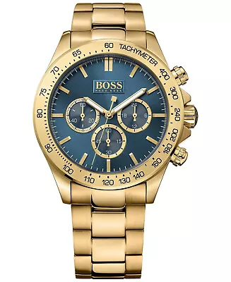 £89.98 • Buy Hugo Boss HB1513340 Ikon Chronograph Men's Stainless Steel Gold Watch + Gift Bag