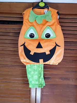 Baby 3 Piece Pumpkin Costume 9 - 12 Mths NEW • £3.99