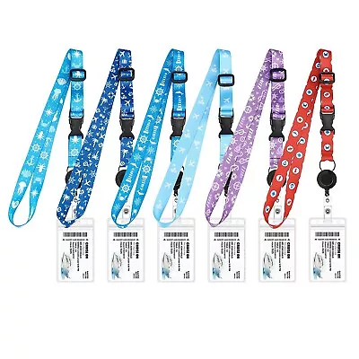 6 Sets Cruise Lanyards With Retractable Badge Holders. Waterproof ID Holders • $25.29