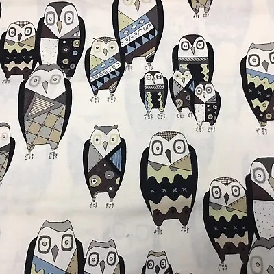 ROBOT PATCHWORK OWL MODERNIST ABSTRACT COTTON Quilt Craft FABRIC Print Per Yard  • $9.99