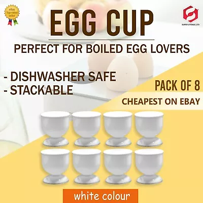 8 X Egg Cup Set Breakfast Boiled Eggs Novelty Egg Holder Kitchen Home Food New • £6.99