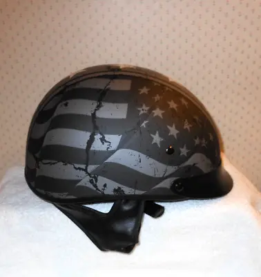 NEW Vega Half Helmet Warrior W/Dark Pull Down Visor Patriotic Flag Size XXLarge • $69.99