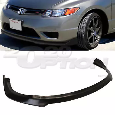 Cs-style Pu Polyurethane Front Bumper Lip Body Kit For 06-08 Civic Coupe 2dr • $72