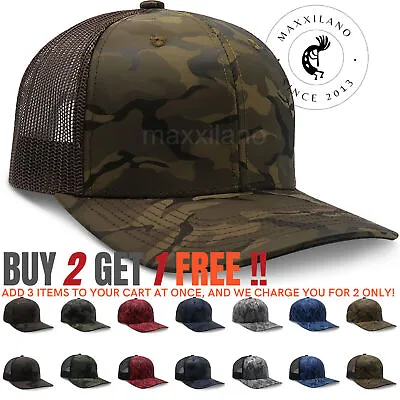 Men Snapback Hat Mesh Solid Flat Brim Style Baseball Cap Trucker Visor Tactical • $10.95