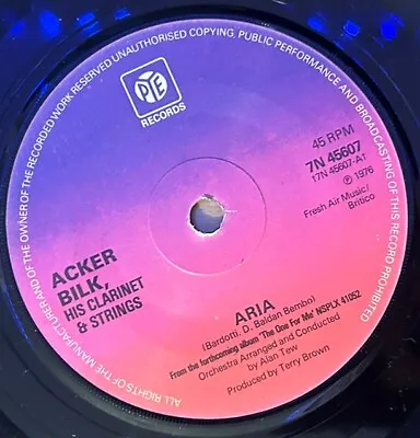 Acker Bilk His Clarinet & Strings - Aria 7  Vinyl Record 1976 • £1