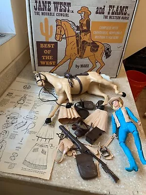 Vintage 60's Jane West Action Figure Set With Box And Extras ! • $225