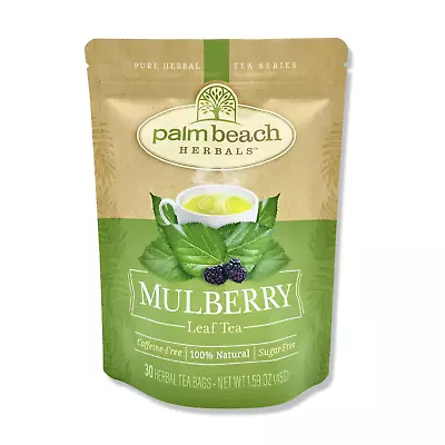 Mulberry Leaf Tea By Palm Beach Herbals | 30ct Caffeine-Free • $14.95