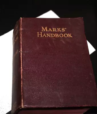 Marks' Mechanical Engineers Handbook 1941 4th Ed. Indexed Pages - Y^ • $12.50