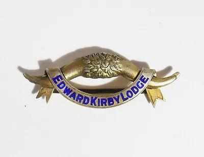 £12 • Buy Silver Enamel Edward Kirby Lodge Medal Bar Gilded Antique Vintage Buffalo