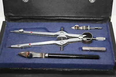 Vintage~MORILLA CO~Drafting TOOL SET~Roll Up BLACK CASE~Vemco~DRAWING INSTRUMENT • $6.99